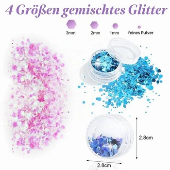 Festival Glitter Face #07, 12 barev Chunky Glitter 12 barev #07