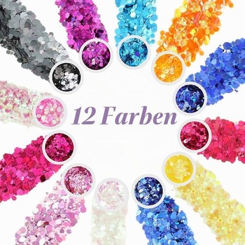 Festival Glitter Face #07, 12 farieb Chunky Glitter 12 farieb #07