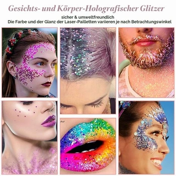Festival Glitter Face #07, 12 barev Chunky Glitter 12 barev #07