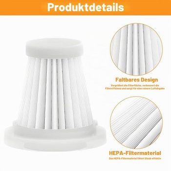 Sada 6 náhradních filtrů pro HEPA filtry, omyvatelné pro vysavače s HEPA filtrem a pro bezdrátové
