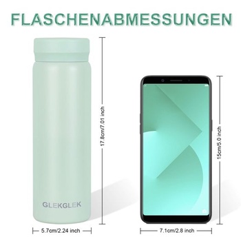 Mini termoska 280ml, dvojstenná, prenosná, mätová