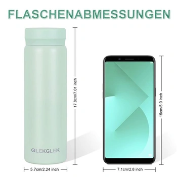 Mini termoska 280ml, dvoustěnná, přenosná, mátová