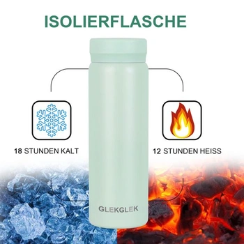Mini termoska 280ml, dvoustěnná, přenosná, mátová