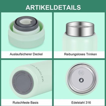 Mini termoska 280ml, dvojstenná, prenosná, mätová