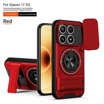 Červený kryt na telefon Xiangyun pro Xiaomi 17 včetně 1 ochranné fólie na displej