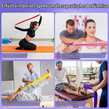 Fitness gumy, sada odporových gúm 1,5 m, cvičebná guma so 4 úrovňami odporu pre jogu, pilates,