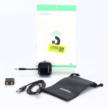 SOOMFON Bluetooth 5.3 vysielač s displejom, 2 v 1 Bluetooth vysielač/prijímač Splitter pre 2