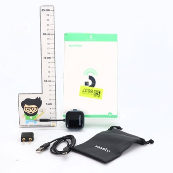 SOOMFON Bluetooth 5.3 vysielač s displejom, 2 v 1 Bluetooth vysielač/prijímač Splitter pre 2