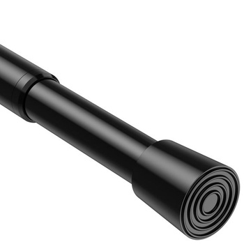 Teleskopická upínacia tyč 70-100cm, Ø 16 mm, upínacia tyč na záclony, čierna, na dvere, okná, čierna