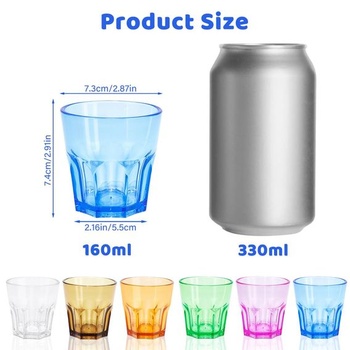 Sada 6 kusů různých barevných plastových kelímků, dětské plastové kelímky, 5,63 oz vysoce kvalitní