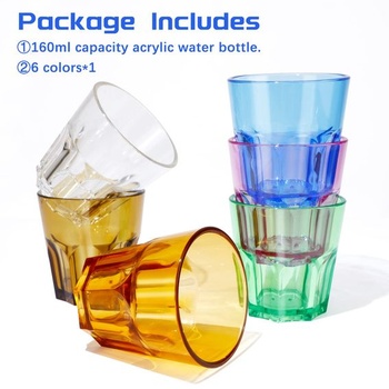 Sada 6 kusů různých barevných plastových kelímků, dětské plastové kelímky, 5,63 oz vysoce kvalitní