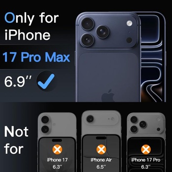 Ochranný kryt JETech pre iPhone 17 Pro Max, priehľadný