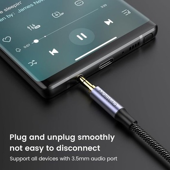 MOSWAG predlžovací kábel 3,5 mm jack 1 m, predlžovací kábel pre slúchadlá 3,5 mm, predlžovací