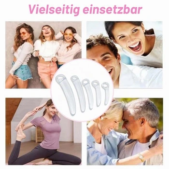 Silikónový dilatátor, vaginálny dilatátor, súprava dilatátorov, 5 ks, priehľadný