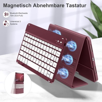 Puzdro Drivego s klávesnicou pre iPad Air 11 palcov M4 2026/M3 2025/M2 2024 vínové