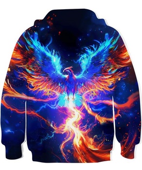 Kids4ever Unisex detská mikina s kapucňou, 3D potlačou, vtipnou potlačou a dlhým rukávom pre