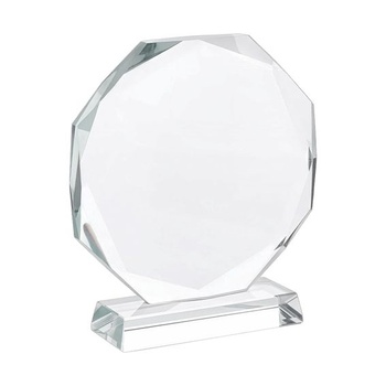 FINGERINSPIRE Elegantná krištáľová trofej osemhranná K9 krištáľová sklenená priehľadná sklenená