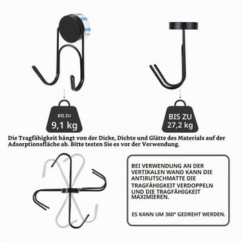 Magnetické háčiky Buelkmag vyrobené z nerezovej ocele 304, odolné magnety, závesné háčiky na grily,