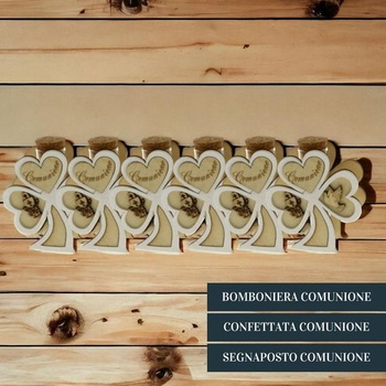 Ingrosso e Risparmio Bonboniéra Prijímanie 6 kusov Drevený štvorlístok so sklenenými trubicami