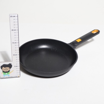 BRA Daily Pro | Panvica 26 cm, čierna a žltá, liaty hliník, plne kompatibilný s indukciou, trojvrstvový