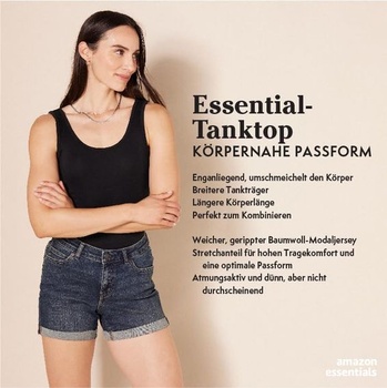 Dámske tielko Amazon Essentials, úzky strih, 2 ks, veľkosť XS-S, žlté/biele