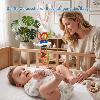 Senzorická Montessori hračka pro miminka, tahací hračka pro miminka, od 18 měsíců