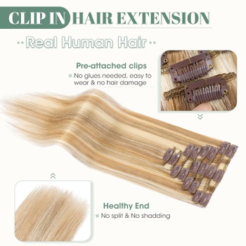 Dámska parochňa Rich Choices Blond, 8ks, 30cm
