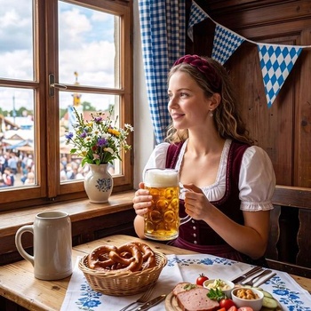 Pletená tradičná čelenka pre ženy, doplnky na Oktoberfest, ozdoby do vlasov
