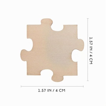 Toddmomy 100 dielikov prázdne drevené puzzle, nedokončené prázdne dieliky puzzle, puzzle pre domácich majstrov,