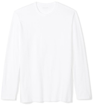 Pánske tričko s dlhým rukávom Amazon Essentials, regular fit M, biele bez vreciek