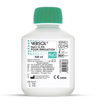 VERSOL® NaCl 0,9 % – 500 ml Izotonický fyziologický roztok – Jemný roztok pre nosový výplach,