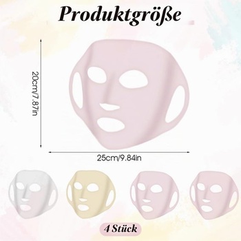 Oruola 4dielny kryt na tvárovú masku, silikónová maska, opakovane použiteľný silikónový kryt na