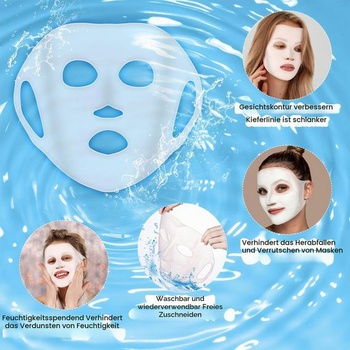 Oruola 4dielny kryt na tvárovú masku, silikónová maska, opakovane použiteľný silikónový kryt na