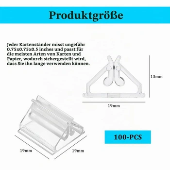 100 kusů, stojan na karty, plastový, průhledný, stolní, držák na karty, akrylový