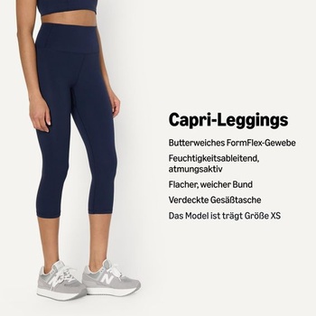 Dámske legíny capri Amazon Essentials Active FormFlex Buttery Soft na jogu a cvičenie s vreckami,