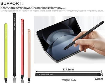 Náhradný stylus pre Samsung Galaxy Z Fold7/Fold6/Fold5 Edition, tenký stylus s kovovým puzdrom,
