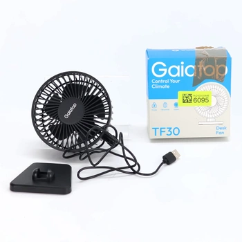 Gaiatop USB stolní ventilátor, malý, ale výkonný, přenosný, tichý, 3 rychlosti větru, stolní osobní