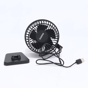 Gaiatop USB stolný ventilátor, malý, ale výkonný, prenosný, tichý, 3 rýchlosti vetra, stolný osobný