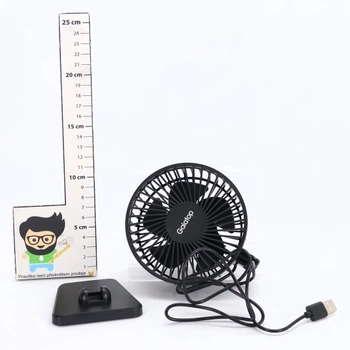 Gaiatop USB stolní ventilátor, malý, ale výkonný, přenosný, tichý, 3 rychlosti větru, stolní osobní