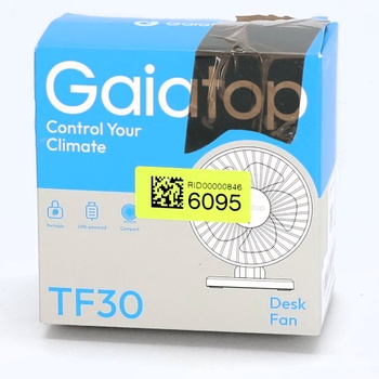 Gaiatop USB stolní ventilátor, malý, ale výkonný, přenosný, tichý, 3 rychlosti větru, stolní osobní