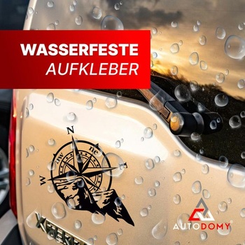 Samolepky Autodomy Compass Off-Road Wind Rose, súprava 2 ks | Samolepky s kompasom pre obytné vozidlá,
