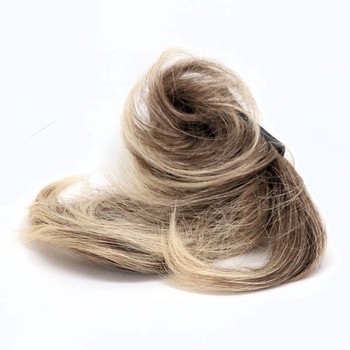 BARSDAR Krátky cop s pazúrmi a flexibilnými drôtikmi, DIY 20cm Pravé ľudské vlasy Hnedá zmes blond