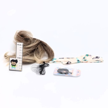 BARSDAR Krátky cop s pazúrmi a flexibilnými drôtikmi, DIY 20cm Pravé ľudské vlasy Hnedá zmes blond