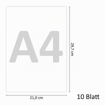 Sada 10 bílých magnetických papírů, DIN A4, magnetická podložka - mag220