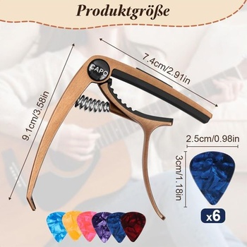 Aomig univerzálna hliníková zliatina klip-on ladička presná ladička pre všetky nástroje gitara