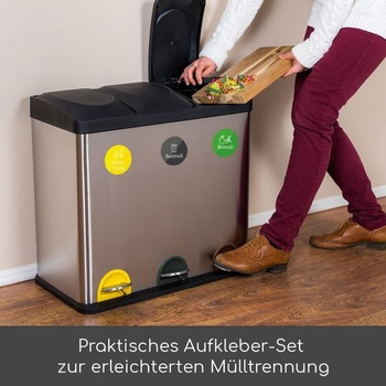 Sada 9 samolepiek younikat pre triedenie odpadu - you0025 Okrúhle ikony 9 cm -D-