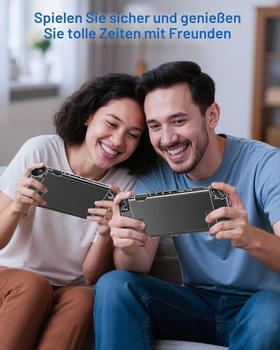 FYOUNG Pouzdro a sada příslušenství pro Switch 2 s krytkami joysticku - křišťálově čirý pevný kryt,
