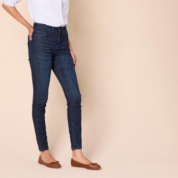 Dámske úzke džínsy Amazon Essentials s vysokým pásom - ukončená výroba, model 46, dlhé, tmavo