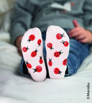 Marabu 17220106232 - Sock Stop, 90 ml, červená, vodní bázi, protiskluzová barva na textil s