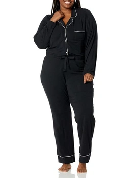 Dámska nočná košieľka Amazon Essentials s lemovaním (k dispozícii vo veľkých veľkostiach) 6XL Large